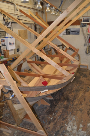 Garboard and new lower planks installed.